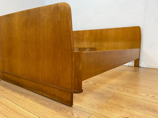 Schönes & gut erhaltenes helles Mid-Century Bett in Eiche für 2 95x190 oder 190x190 Matratze