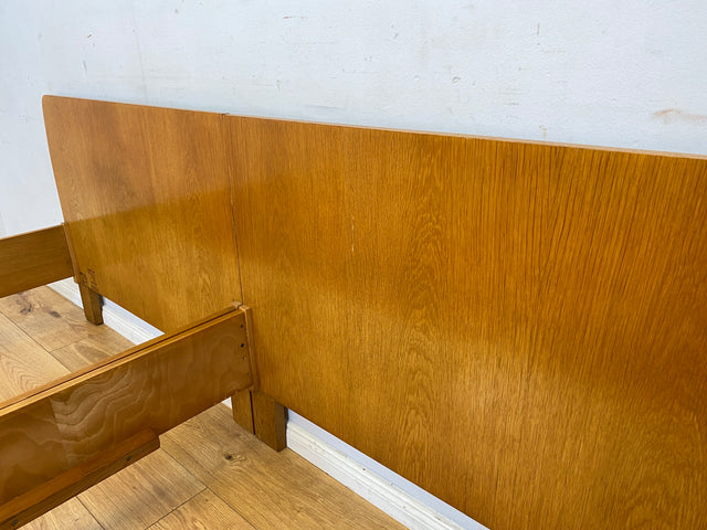 Schönes & gut erhaltenes helles Mid-Century Bett in Eiche für 2 95x190 oder 190x190 Matratze