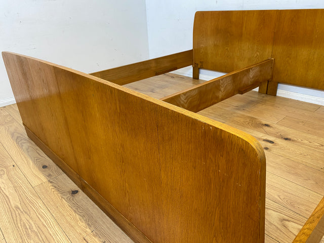 Schönes & gut erhaltenes helles Mid-Century Bett in Eiche für 2 95x190 oder 190x190 Matratze