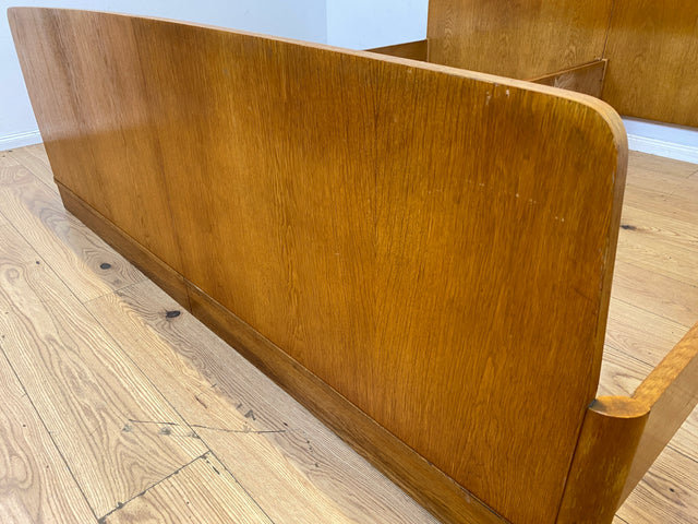 Schönes & gut erhaltenes helles Mid-Century Bett in Eiche für 2 95x190 oder 190x190 Matratze