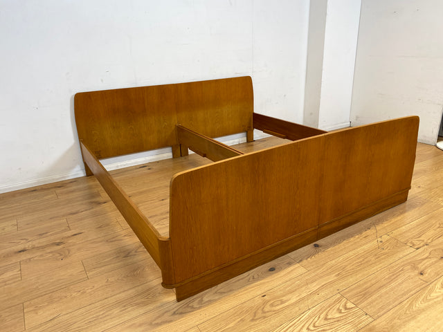 Schönes & gut erhaltenes helles Mid-Century Bett in Eiche für 2 95x190 oder 190x190 Matratze