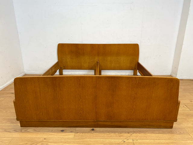 Schönes & gut erhaltenes helles Mid-Century Bett in Eiche für 2 95x190 oder 190x190 Matratze