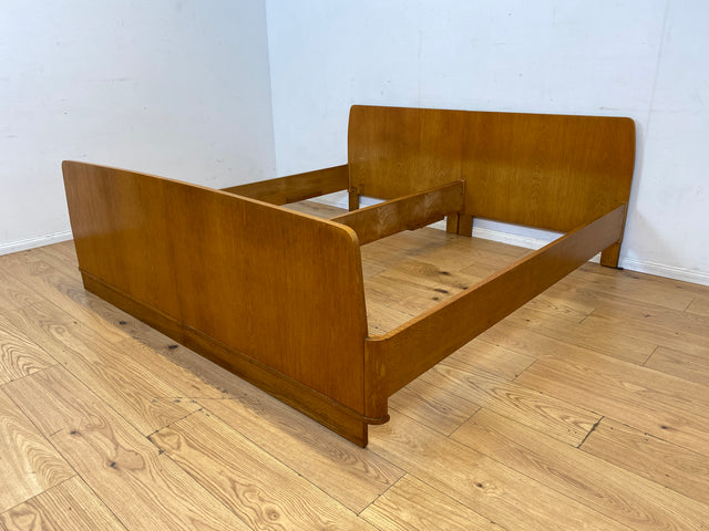 Schönes & gut erhaltenes helles Mid-Century Bett in Eiche für 2 95x190 oder 190x190 Matratze