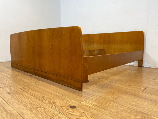 Schönes & gut erhaltenes helles Mid-Century Bett in Eiche für 2 95x190 oder 190x190 Matratze