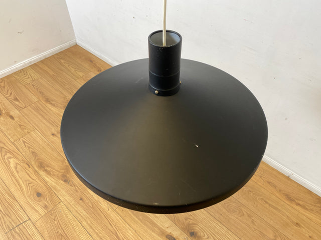WMK I Stilvolle schwarze 60er Jahre Designer Hängelampe P 605 by Wolfgang Dyroff aus Aluminium