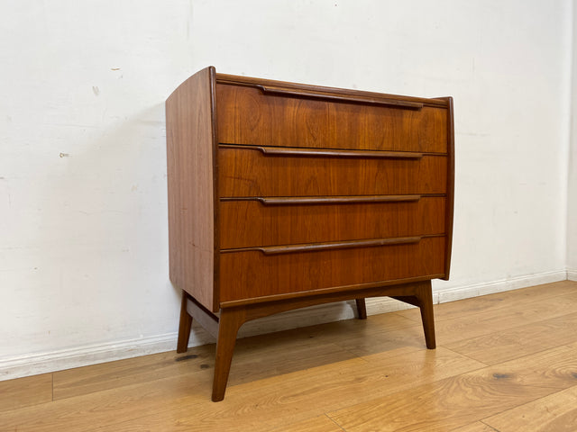 Das Highlight I Rare skandinavische Mid-Century Schminkkommode in Teakholz mit Schubladen & Spiegel I Kommode Sideboard Schminktisch Wäschekommode Frisierkommode Danish Design Vintage I