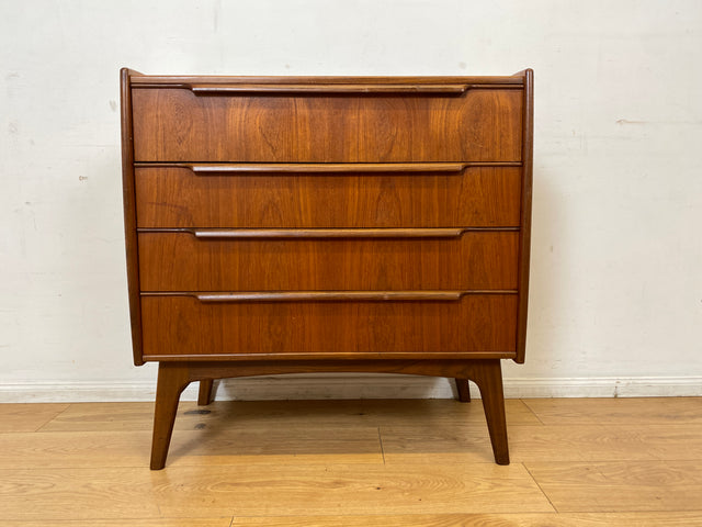 Das Highlight I Rare skandinavische Mid-Century Schminkkommode in Teakholz mit Schubladen & Spiegel I Kommode Sideboard Schminktisch Wäschekommode Frisierkommode Danish Design Vintage I