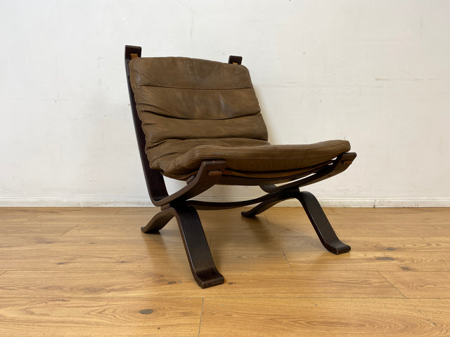 Seltener skandinavischer Designer Sessel I Focus Sling von Bramin Møbler I mit Echtleder Bezug