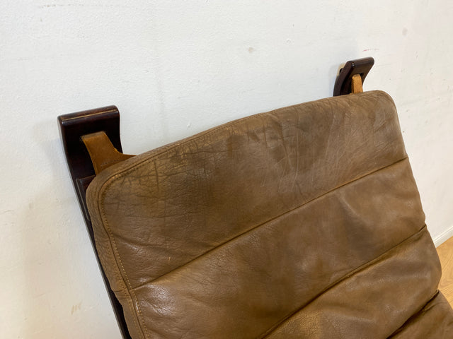 Seltener skandinavischer Designer Sessel I Focus Sling von Bramin Møbler I mit Echtleder Bezug