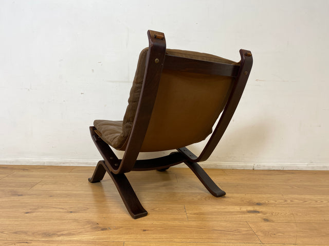 Seltener skandinavischer Designer Sessel I Focus Sling von Bramin Møbler I mit Echtleder Bezug