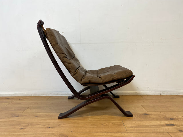 Seltener skandinavischer Designer Sessel I Focus Sling von Bramin Møbler I mit Echtleder Bezug