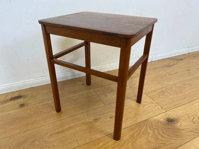 WMK I Edler und gut erhaltener kleiner skandinavischer Mid-Century Beistelltisch in Teakholz I Tisch Ablage Couchtisch Blumentisch Nachttisch Danish Design Vintage 60er Teak I