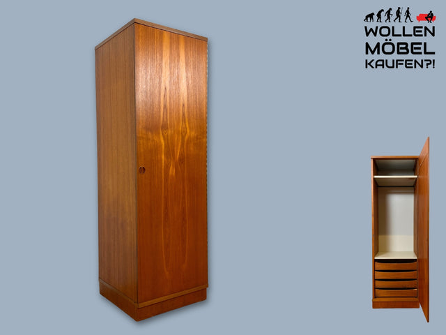 Hochwertiger skandinavischer Mid-Century Kleiderschrank mit Schubladen I Vollholz in Teak I Schrank Wäscheschrank Garderobe Flurschrank Teakholz Danisch Design Vintage I