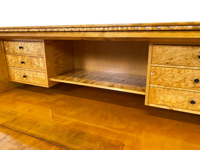 Sehr schöner handverzierter skandinavisches Mid-Century Sekretär aus vollem Holz I Schreibschrank Schreibkommode Schreibtisch Kommode Schubladenkommode Wäschekommode 60er I