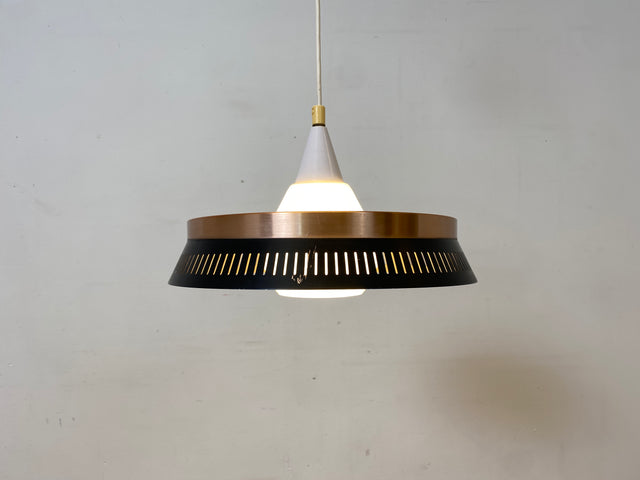 WMK I Elegante skandinavische Space Age Designer Hängelampe I Bent Karlby für Lyfa
