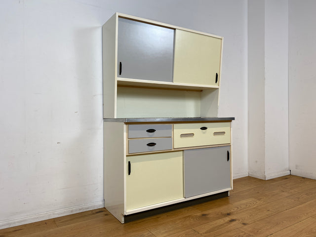 Kultige Space Age Küchenanrichte in Originalfarben mit Schiebetüren und Brot Fach I Küchenbüfett Büfett Küche Küchenzeile Buffet Anrichte Retro Vintage 60er 70er I