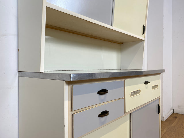 Kultige Space Age Küchenanrichte in Originalfarben mit Schiebetüren und Brot Fach I Küchenbüfett Büfett Küche Küchenzeile Buffet Anrichte Retro Vintage 60er 70er I