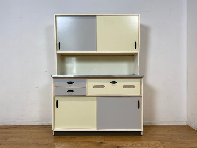 Kultige Space Age Küchenanrichte in Originalfarben mit Schiebetüren und Brot Fach I Küchenbüfett Büfett Küche Küchenzeile Buffet Anrichte Retro Vintage 60er 70er I