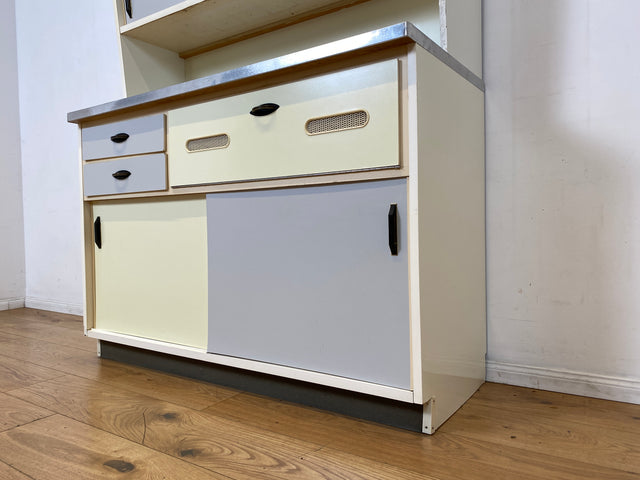 Kultige Space Age Küchenanrichte in Originalfarben mit Schiebetüren und Brot Fach I Küchenbüfett Büfett Küche Küchenzeile Buffet Anrichte Retro Vintage 60er 70er I