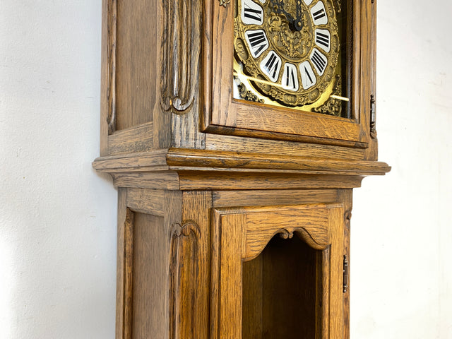 Wunderschöne handverzierte jedoch defekte Standuhr im antikem Stil umgebaut zu einem Bücherschrank mit tollem Ziffernblatt I Regal Bücherregal Küchenregal Säule Vintage I