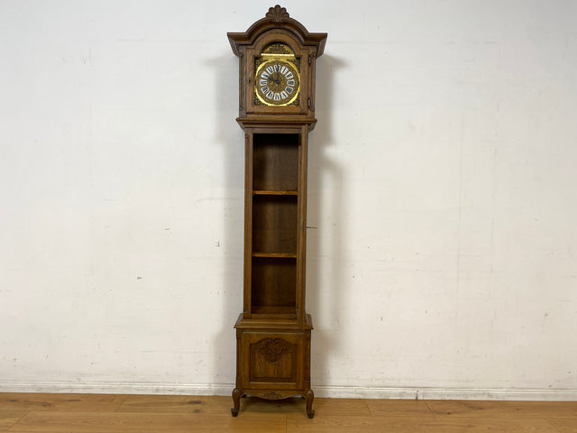 Wunderschöne handverzierte jedoch defekte Standuhr im antikem Stil umgebaut zu einem Bücherschrank mit tollem Ziffernblatt I Regal Bücherregal Küchenregal Säule Vintage I