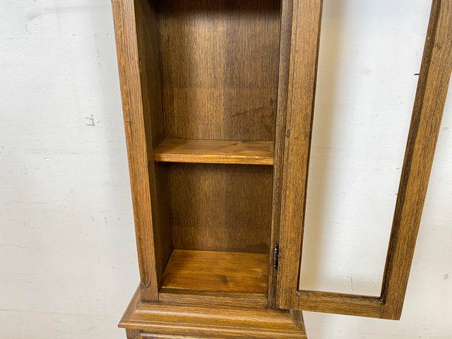 Wunderschöne handverzierte jedoch defekte Standuhr im antikem Stil umgebaut zu einem Bücherschrank mit tollem Ziffernblatt I Regal Bücherregal Küchenregal Säule Vintage I