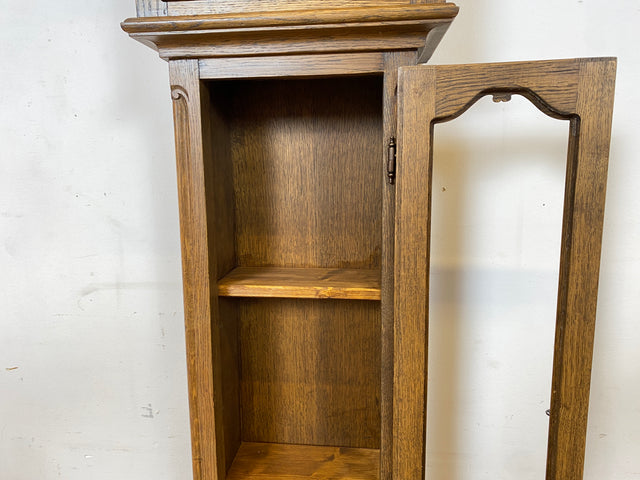 Wunderschöne handverzierte jedoch defekte Standuhr im antikem Stil umgebaut zu einem Bücherschrank mit tollem Ziffernblatt I Regal Bücherregal Küchenregal Säule Vintage I