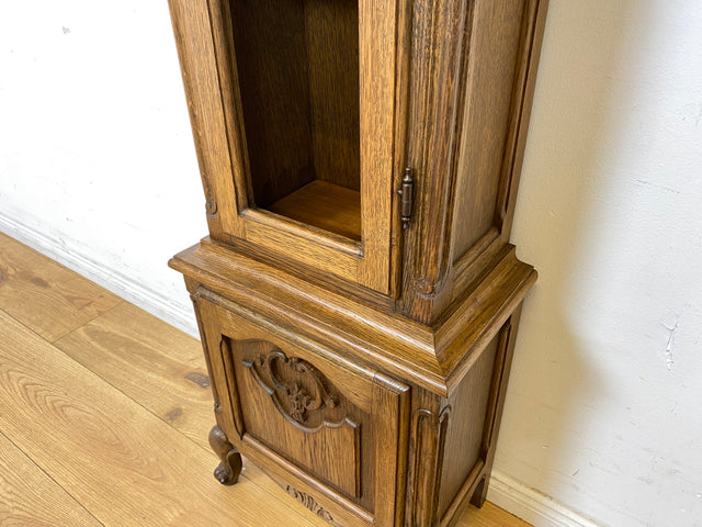Wunderschöne handverzierte jedoch defekte Standuhr im antikem Stil umgebaut zu einem Bücherschrank mit tollem Ziffernblatt I Regal Bücherregal Küchenregal Säule Vintage I