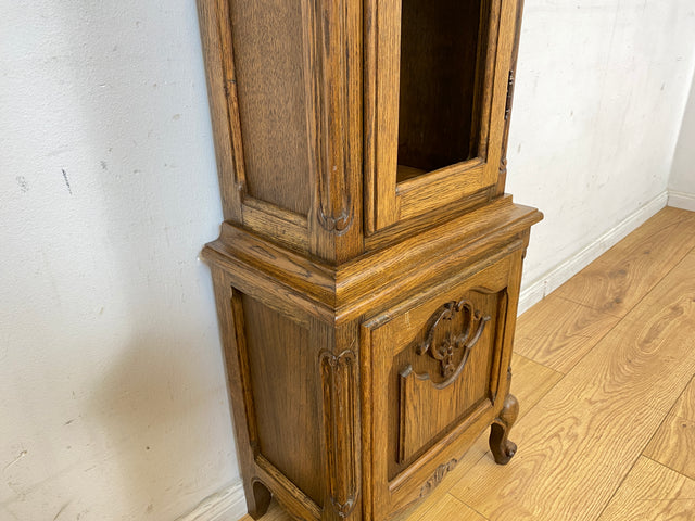 Wunderschöne handverzierte jedoch defekte Standuhr im antikem Stil umgebaut zu einem Bücherschrank mit tollem Ziffernblatt I Regal Bücherregal Küchenregal Säule Vintage I