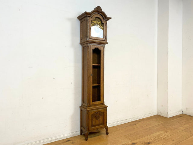 Wunderschöne handverzierte jedoch defekte Standuhr im antikem Stil umgebaut zu einem Bücherschrank mit tollem Ziffernblatt I Regal Bücherregal Küchenregal Säule Vintage I