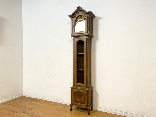 Wunderschöne handverzierte jedoch defekte Standuhr im antikem Stil umgebaut zu einem Bücherschrank mit tollem Ziffernblatt I Regal Bücherregal Küchenregal Säule Vintage I