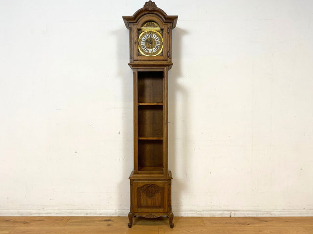 Wunderschöne handverzierte jedoch defekte Standuhr im antikem Stil umgebaut zu einem Bücherschrank mit tollem Ziffernblatt I Regal Bücherregal Küchenregal Säule Vintage I