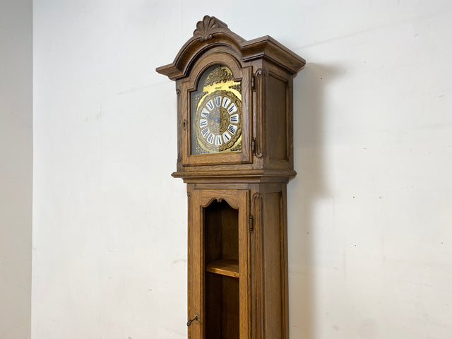 Wunderschöne handverzierte jedoch defekte Standuhr im antikem Stil umgebaut zu einem Bücherschrank mit tollem Ziffernblatt I Regal Bücherregal Küchenregal Säule Vintage I