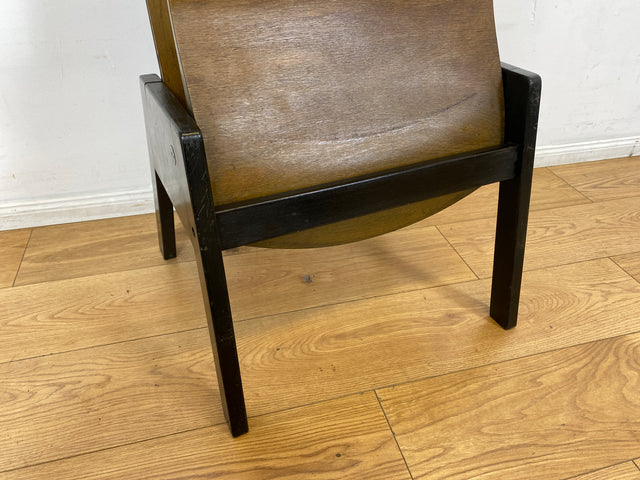 WMK I 1/5 Stilvoller & seltener stapelbarer Mid-Century Klappstuhl in Eichenholz