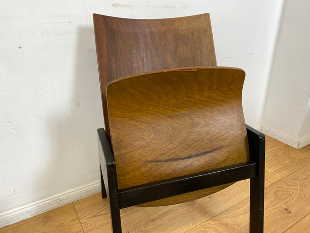 WMK I 1/5 Stilvoller & seltener stapelbarer Mid-Century Klappstuhl in Eichenholz