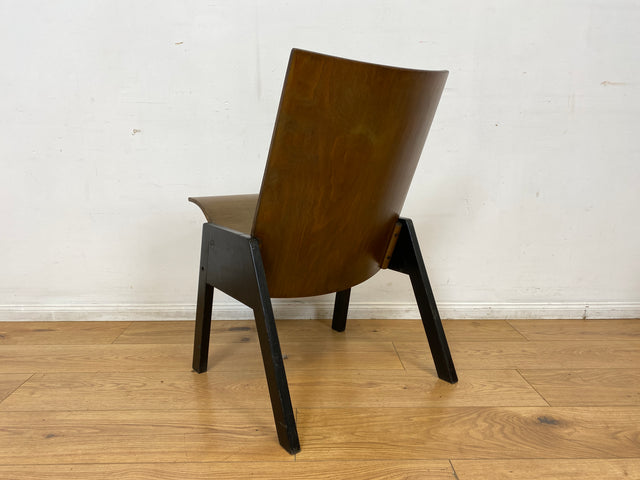 WMK I 1/5 Stilvoller & seltener stapelbarer Mid-Century Klappstuhl in Eichenholz