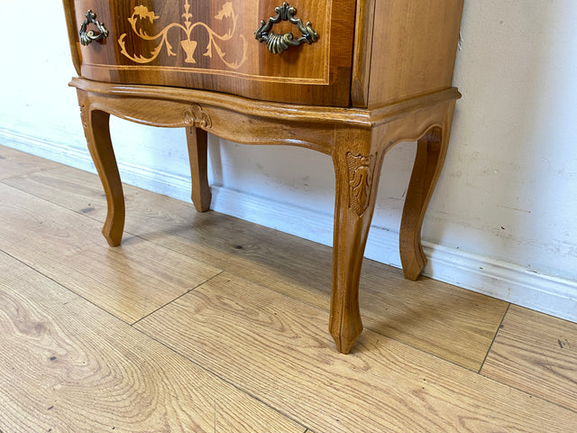 Eleganter und hochwertige handverzierte Stilmöbel Kommode mit Schubladen und feinen Intarsien I Schubladenkommode Wäschekommode Schrank Konsole Garderobe Flurkommode Vintage I