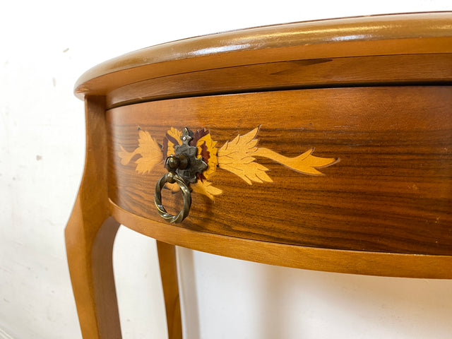 Vornehmer und sehr gut erhaltener Stilmöbel Konsolentisch mit Schublade und feinen Intarsien I Konsole Beistelltisch Ablage Kommode Garderobe Flurgarderobe Barock Vintage I