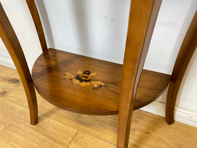 Vornehmer und sehr gut erhaltener Stilmöbel Konsolentisch mit Schublade und feinen Intarsien I Konsole Beistelltisch Ablage Kommode Garderobe Flurgarderobe Barock Vintage I