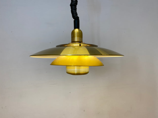 WMK I Stilvolle höhenverstellbare skandinavische Space Age Designer Pendelleuchte von Kurt Wiborg für Jeka