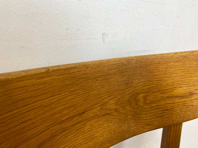 Formschöner und sehr gemütlicher Stuhl aus Eiche mit stimmigen Originalbezug in Rostorange / Terrakotta I Esszimmerstuhl Küchenstuhl Holzstuhl Modern Vintage I Berlin Magdeburg Stuttgart