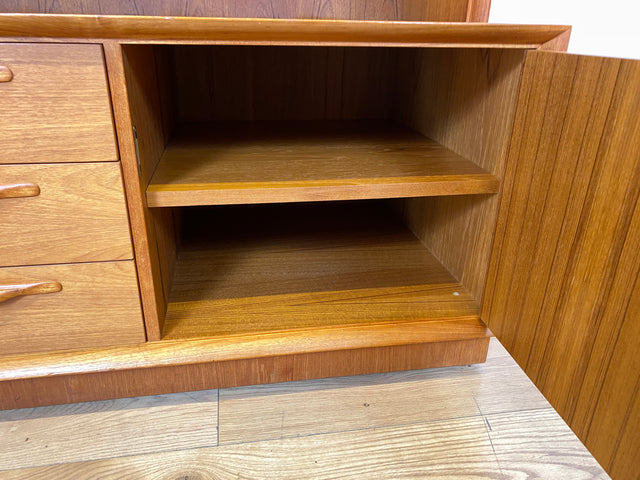 WMK I Hochwertiger Vintage Bücherschrank von Strobeck in skandinavischem Still mit Schubladen I Teakholz I Bücherregal Regal Holzregal Danish Design Mid-Century Vintage Teak I