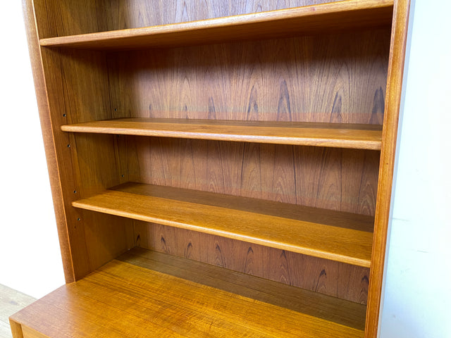 WMK I Hochwertiger Vintage Bücherschrank von Strobeck in skandinavischem Still mit Schubladen I Teakholz I Bücherregal Regal Holzregal Danish Design Mid-Century Vintage Teak I