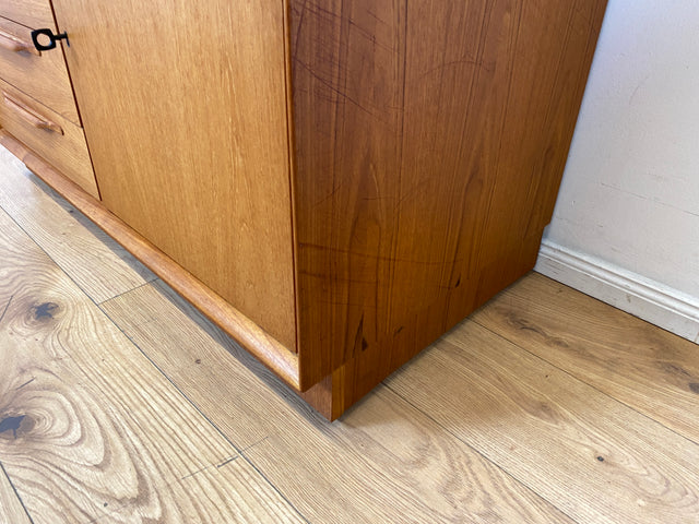 WMK I Hochwertiger Vintage Bücherschrank von Strobeck in skandinavischem Still mit Schubladen I Teakholz I Bücherregal Regal Holzregal Danish Design Mid-Century Vintage Teak I