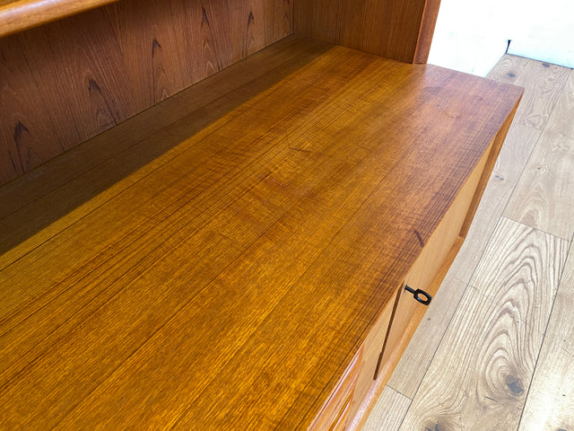 WMK I Hochwertiger Vintage Bücherschrank von Strobeck in skandinavischem Still mit Schubladen I Teakholz I Bücherregal Regal Holzregal Danish Design Mid-Century Vintage Teak I