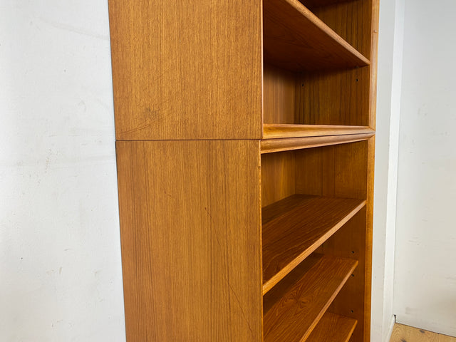 WMK I Hochwertiger Vintage Bücherschrank von Strobeck in skandinavischem Still mit Schubladen I Teakholz I Bücherregal Regal Holzregal Danish Design Mid-Century Vintage Teak I