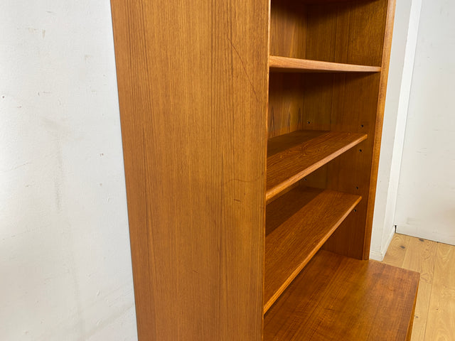 WMK I Hochwertiger Vintage Bücherschrank von Strobeck in skandinavischem Still mit Schubladen I Teakholz I Bücherregal Regal Holzregal Danish Design Mid-Century Vintage Teak I