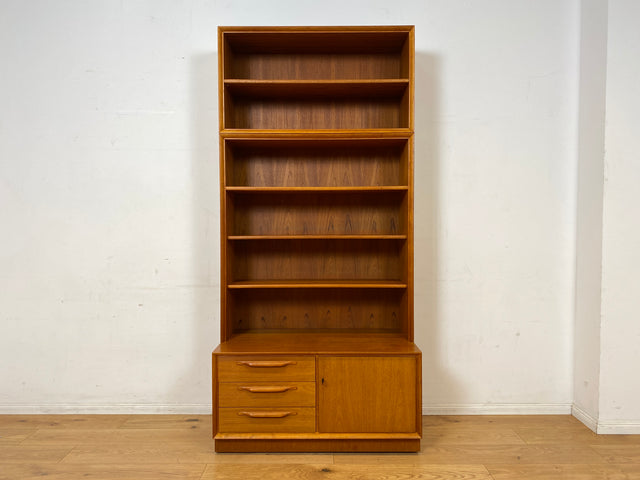 WMK I Hochwertiger Vintage Bücherschrank von Strobeck in skandinavischem Still mit Schubladen I Teakholz I Bücherregal Regal Holzregal Danish Design Mid-Century Vintage Teak I