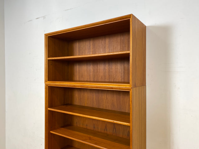 WMK I Hochwertiger Vintage Bücherschrank von Strobeck in skandinavischem Still mit Schubladen I Teakholz I Bücherregal Regal Holzregal Danish Design Mid-Century Vintage Teak I