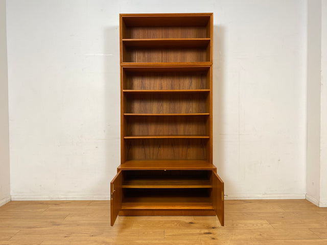 Hochwertiger Vintage Bücherschrank von Strobeck in skandinavischem Stil I Teakholz I Regal Bücherregal Holzregal Kommode Danish Design Mid-Century Vintage Teak 70er I